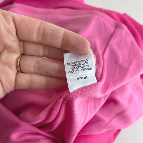 Alexia Admor Hot Pink Drape Shoulder Cocktail Sheath Dress Size M - Picture 9 of 9